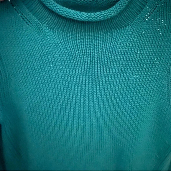 J. Crew Always Roll Neck 1988 Knit Cotton Pullover Sweater Spicy Jade Green XS - Picture 5 of 9